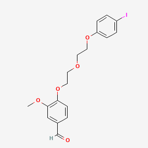 molecular formula C18H19IO5 B5143038 4-{2-[2-(4-iodophenoxy)ethoxy]ethoxy}-3-methoxybenzaldehyde 