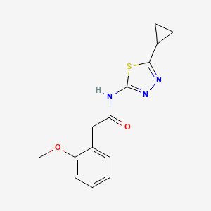 molecular formula C14H15N3O2S B5143044 N-(5-cyclopropyl-1,3,4-thiadiazol-2-yl)-2-(2-methoxyphenyl)acetamide 