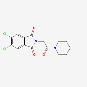 molecular formula C16H16Cl2N2O3 B5143046 5,6-dichloro-2-[2-(4-methyl-1-piperidinyl)-2-oxoethyl]-1H-isoindole-1,3(2H)-dione 