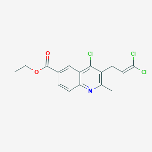 molecular formula C16H14Cl3NO2 B5143080 ethyl 4-chloro-3-(3,3-dichloro-2-propen-1-yl)-2-methyl-6-quinolinecarboxylate 