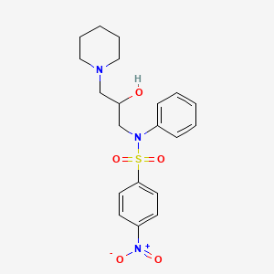 molecular formula C20H25N3O5S B5143103 N-[2-hydroxy-3-(1-piperidinyl)propyl]-4-nitro-N-phenylbenzenesulfonamide 
