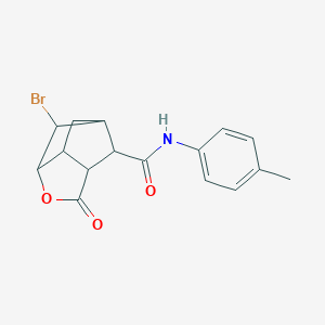 molecular formula C16H16BrNO3 B514312 2-bromo-N-(4-methylphenyl)-5-oxo-4-oxatricyclo[4.2.1.0~3,7~]nonane-9-carboxamide CAS No. 1212109-40-4