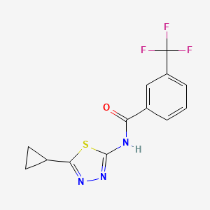 molecular formula C13H10F3N3OS B5143164 N-(5-cyclopropyl-1,3,4-thiadiazol-2-yl)-3-(trifluoromethyl)benzamide 