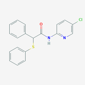 N-(5-chloro-2-pyridinyl)-2-phenyl-2-(phenylthio)acetamide