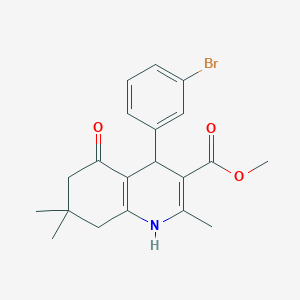 molecular formula C20H22BrNO3 B5143264 methyl 4-(3-bromophenyl)-2,7,7-trimethyl-5-oxo-1,4,5,6,7,8-hexahydro-3-quinolinecarboxylate 