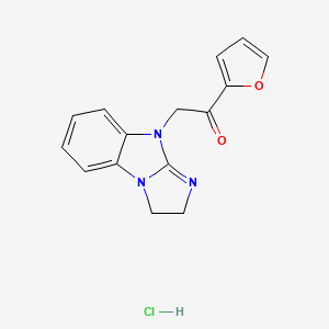 molecular formula C15H14ClN3O2 B5143267 2-(2,3-dihydro-9H-imidazo[1,2-a]benzimidazol-9-yl)-1-(2-furyl)ethanone hydrochloride 