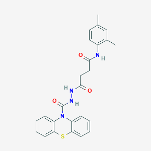 molecular formula C25H24N4O3S B5143281 N-(2,4-dimethylphenyl)-4-oxo-4-[2-(10H-phenothiazin-10-ylcarbonyl)hydrazino]butanamide 