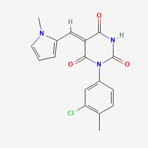 molecular formula C17H14ClN3O3 B5143285 1-(3-chloro-4-methylphenyl)-5-[(1-methyl-1H-pyrrol-2-yl)methylene]-2,4,6(1H,3H,5H)-pyrimidinetrione 