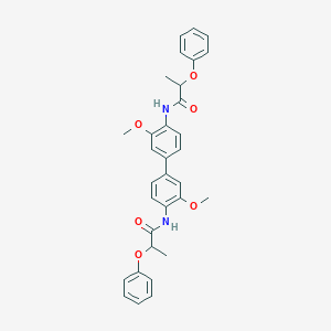 molecular formula C32H32N2O6 B5143298 N,N'-(3,3'-dimethoxy-4,4'-biphenyldiyl)bis(2-phenoxypropanamide) 