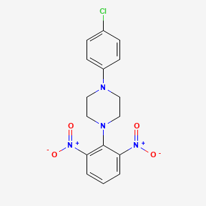 molecular formula C16H15ClN4O4 B5143320 1-(4-chlorophenyl)-4-(2,6-dinitrophenyl)piperazine 