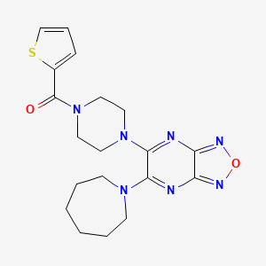 molecular formula C19H23N7O2S B5143346 5-(1-azepanyl)-6-[4-(2-thienylcarbonyl)-1-piperazinyl][1,2,5]oxadiazolo[3,4-b]pyrazine 