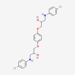 molecular formula C24H26Cl2N2O4 B5143352 3,3'-[1,4-phenylenebis(oxy)]bis{1-[(4-chlorophenyl)amino]-2-propanol} 