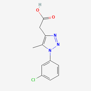 molecular formula C11H10ClN3O2 B5143360 [1-(3-chlorophenyl)-5-methyl-1H-1,2,3-triazol-4-yl]acetic acid 