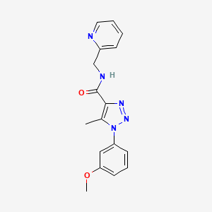 molecular formula C17H17N5O2 B5143369 1-(3-methoxyphenyl)-5-methyl-N-(2-pyridinylmethyl)-1H-1,2,3-triazole-4-carboxamide 
