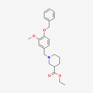 ethyl 1-[4-(benzyloxy)-3-methoxybenzyl]-3-piperidinecarboxylate