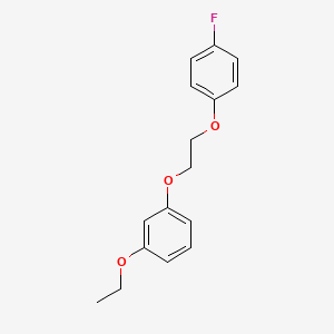 molecular formula C16H17FO3 B5143375 1-ethoxy-3-[2-(4-fluorophenoxy)ethoxy]benzene 
