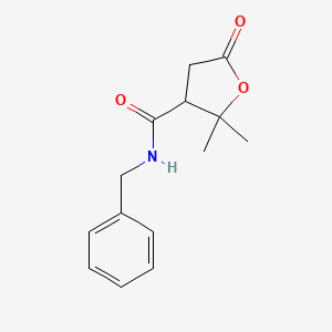 molecular formula C14H17NO3 B5143403 N-benzyl-2,2-dimethyl-5-oxotetrahydro-3-furancarboxamide 