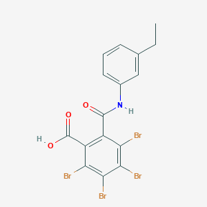 molecular formula C16H11Br4NO3 B5143425 2,3,4,5-tetrabromo-6-{[(3-ethylphenyl)amino]carbonyl}benzoic acid 