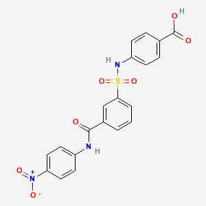 molecular formula C20H15N3O7S B5143440 4-{[(3-{[(4-nitrophenyl)amino]carbonyl}phenyl)sulfonyl]amino}benzoic acid 