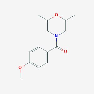 molecular formula C14H19NO3 B5143449 4-(4-methoxybenzoyl)-2,6-dimethylmorpholine 