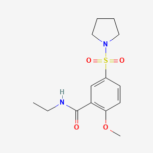 N-ethyl-2-methoxy-5-(1-pyrrolidinylsulfonyl)benzamide