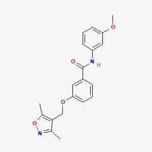 molecular formula C20H20N2O4 B5143480 3-[(3,5-dimethyl-4-isoxazolyl)methoxy]-N-(3-methoxyphenyl)benzamide 