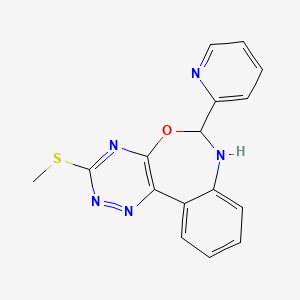 molecular formula C16H13N5OS B5143545 3-(methylthio)-6-(2-pyridinyl)-6,7-dihydro[1,2,4]triazino[5,6-d][3,1]benzoxazepine 