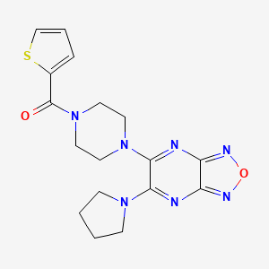 molecular formula C17H19N7O2S B5143546 5-(1-pyrrolidinyl)-6-[4-(2-thienylcarbonyl)-1-piperazinyl][1,2,5]oxadiazolo[3,4-b]pyrazine 