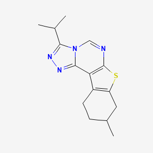 3-isopropyl-9-methyl-8,9,10,11-tetrahydro[1]benzothieno[3,2-e][1,2,4]triazolo[4,3-c]pyrimidine