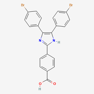 molecular formula C22H14Br2N2O2 B5143561 4-[4,5-bis(4-bromophenyl)-1H-imidazol-2-yl]benzoic acid 