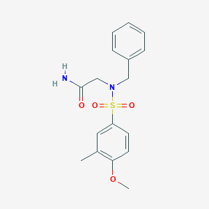 molecular formula C17H20N2O4S B5143594 N~2~-benzyl-N~2~-[(4-methoxy-3-methylphenyl)sulfonyl]glycinamide 