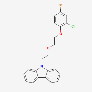 molecular formula C22H19BrClNO2 B5143597 9-{2-[2-(4-bromo-2-chlorophenoxy)ethoxy]ethyl}-9H-carbazole 