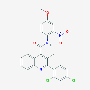 molecular formula C24H17Cl2N3O4 B5143605 2-(2,4-dichlorophenyl)-N-(4-methoxy-2-nitrophenyl)-3-methyl-4-quinolinecarboxamide 
