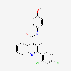 molecular formula C24H18Cl2N2O2 B5143620 2-(2,4-dichlorophenyl)-N-(4-methoxyphenyl)-3-methyl-4-quinolinecarboxamide 