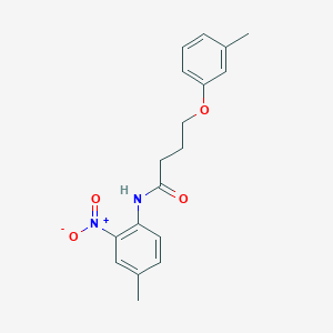 molecular formula C18H20N2O4 B5143623 N-(4-methyl-2-nitrophenyl)-4-(3-methylphenoxy)butanamide 