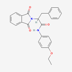molecular formula C25H22N2O4 B5143629 2-(1,3-dioxo-1,3-dihydro-2H-isoindol-2-yl)-N-(4-ethoxyphenyl)-3-phenylpropanamide 
