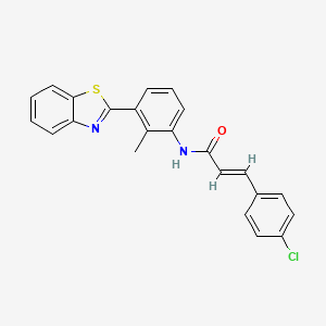 molecular formula C23H17ClN2OS B5143641 N-[3-(1,3-benzothiazol-2-yl)-2-methylphenyl]-3-(4-chlorophenyl)acrylamide 