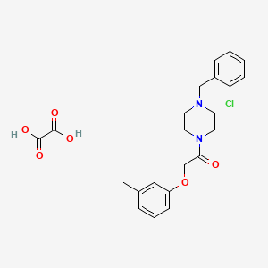 molecular formula C22H25ClN2O6 B5143657 1-(2-chlorobenzyl)-4-[(3-methylphenoxy)acetyl]piperazine oxalate 