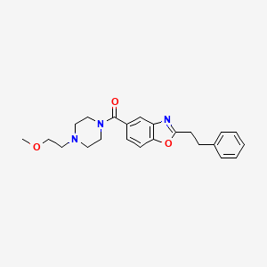 molecular formula C23H27N3O3 B5143664 5-{[4-(2-methoxyethyl)-1-piperazinyl]carbonyl}-2-(2-phenylethyl)-1,3-benzoxazole 