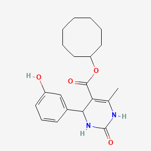 molecular formula C20H26N2O4 B5143671 cyclooctyl 4-(3-hydroxyphenyl)-6-methyl-2-oxo-1,2,3,4-tetrahydro-5-pyrimidinecarboxylate 