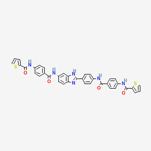 N-{4-[({4-[6-({4-[(2-thienylcarbonyl)amino]benzoyl}amino)-1H-benzimidazol-2-yl]phenyl}amino)carbonyl]phenyl}-2-thiophenecarboxamide