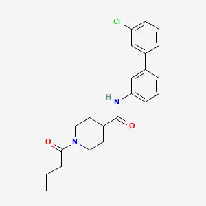 molecular formula C22H23ClN2O2 B5143717 1-(3-butenoyl)-N-(3'-chloro-3-biphenylyl)-4-piperidinecarboxamide 