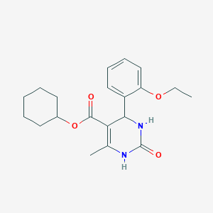 molecular formula C20H26N2O4 B5143749 cyclohexyl 4-(2-ethoxyphenyl)-6-methyl-2-oxo-1,2,3,4-tetrahydro-5-pyrimidinecarboxylate 
