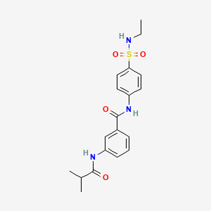 molecular formula C19H23N3O4S B5143767 N-{4-[(ethylamino)sulfonyl]phenyl}-3-(isobutyrylamino)benzamide 
