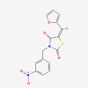 molecular formula C15H10N2O5S B5143806 5-(2-furylmethylene)-3-(3-nitrobenzyl)-1,3-thiazolidine-2,4-dione 