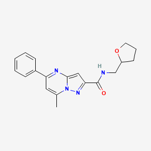 molecular formula C19H20N4O2 B5143811 7-methyl-5-phenyl-N-(tetrahydro-2-furanylmethyl)pyrazolo[1,5-a]pyrimidine-2-carboxamide 