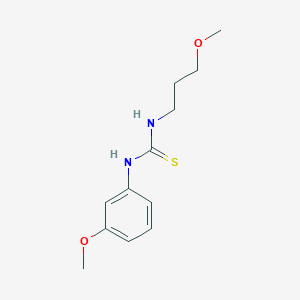 molecular formula C12H18N2O2S B5143827 N-(3-methoxyphenyl)-N'-(3-methoxypropyl)thiourea 