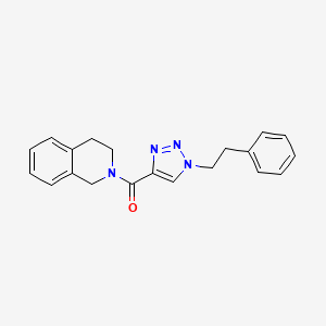 molecular formula C20H20N4O B5143831 2-{[1-(2-phenylethyl)-1H-1,2,3-triazol-4-yl]carbonyl}-1,2,3,4-tetrahydroisoquinoline 