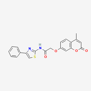 molecular formula C21H16N2O4S B5143835 2-[(4-甲基-2-氧代-2H-色烯-7-基)氧基]-N-(4-苯基-1,3-噻唑-2-基)乙酰胺 