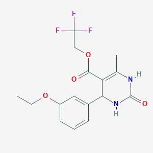 molecular formula C16H17F3N2O4 B5143879 2,2,2-trifluoroethyl 4-(3-ethoxyphenyl)-6-methyl-2-oxo-1,2,3,4-tetrahydro-5-pyrimidinecarboxylate 